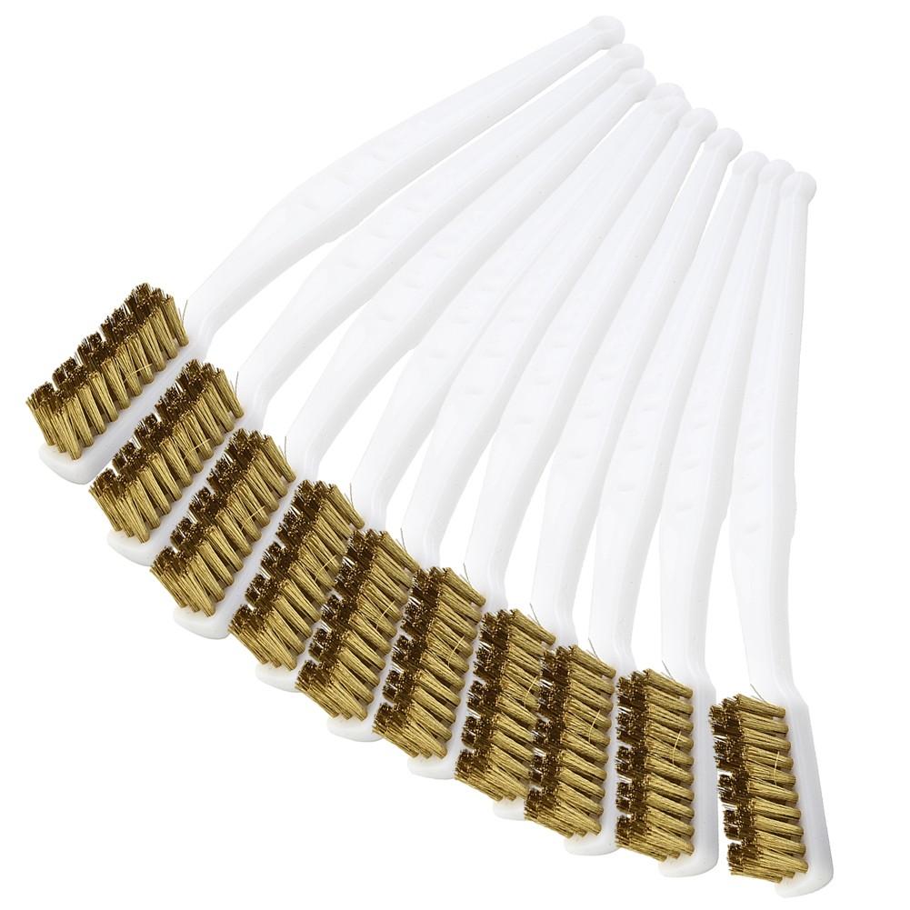 10pcs Wire Brush Brass Brushes Cleaning Brush Industrial