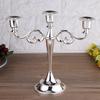 3 Arms Metal Candle Holder European   Candelabra Wedding Candlestick Home Decor (Gold)