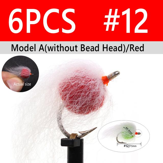Buy 6PCS 12 Synthetic Milking Egg Fly Soft Fish Roe Wet Flies Trout