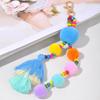 Portachiavi Palla di Peluche con Nappa - Decorazione per Borsa, Borsa a Mano e Portafoglio