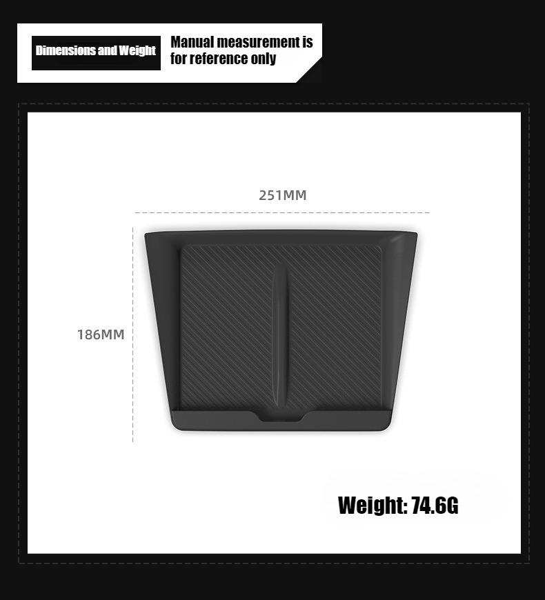 Central Control Wireless Charging Silicone Pad For Tesla Model Y 2025 2026 Standard Car Auto Car Anti-Slip Dustproof Pad Tray