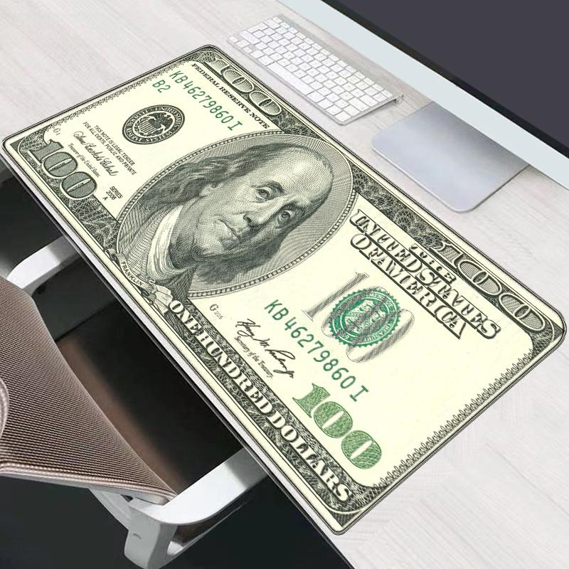 Gaming Laptop Dollar Druck Schreibtischunterlage Handgelenkauflage Maus PC Zubehör Tischunterlagen Schreibtischmatte Gamer Schrank Tastenkappen Mauspads