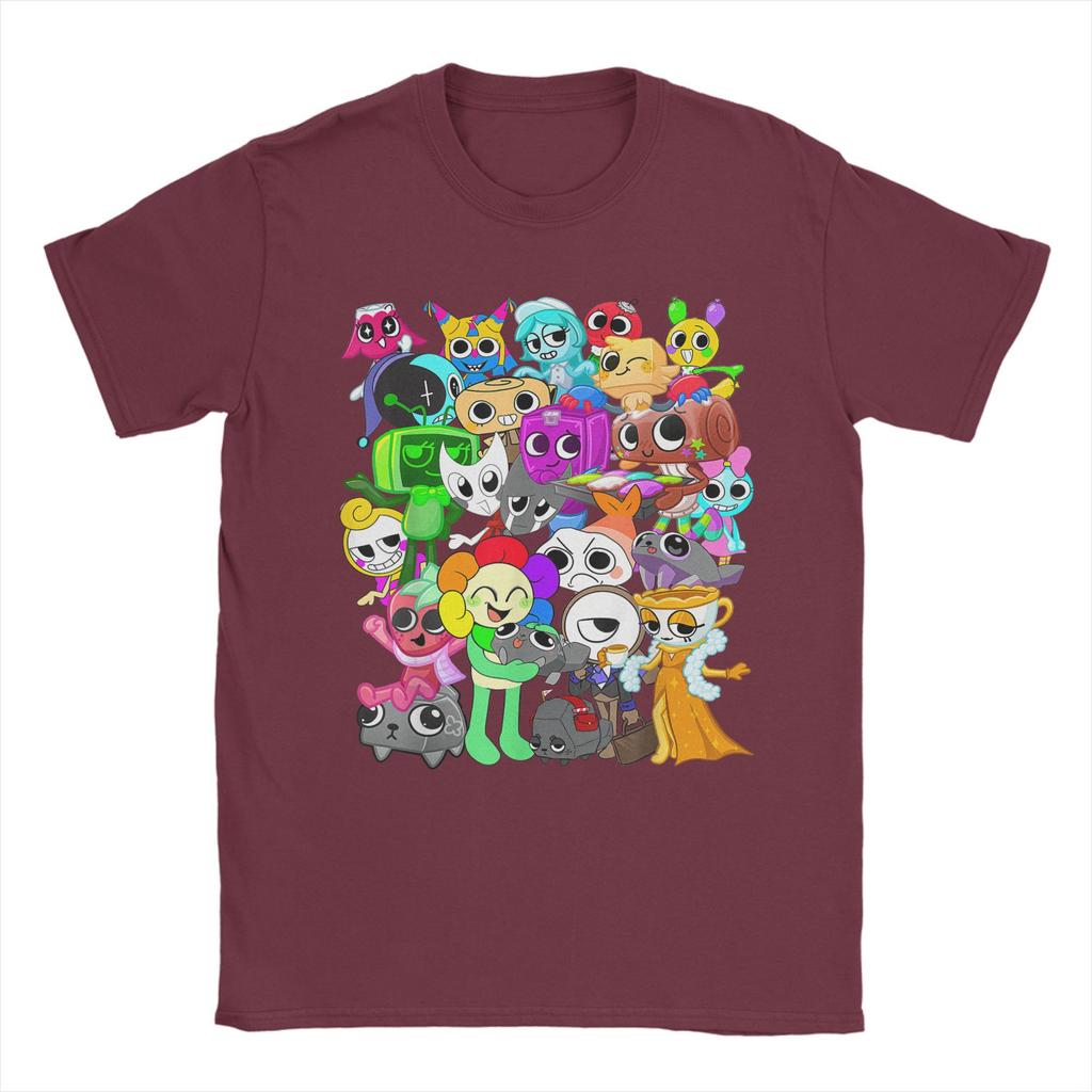 Dandy's World Group Shot T-Shirt for Men Cartoon Cute Casual Pure Cotton Tee O Neck Short Sleeve T Shirts Plus Size merchandise