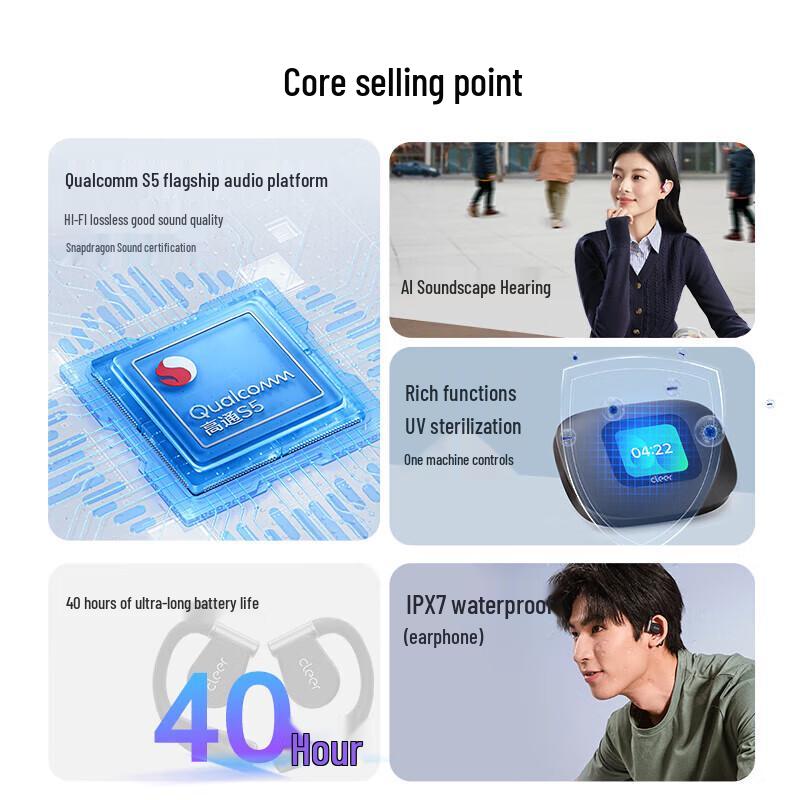 Cleer ARC II Open-Back AI Smart Sports Bluetooth Headphones