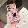 Cute M-MAFALDA Phone Case for Samsung Galaxy S25 S24 S23 Ultra Phone Cover Electroplated Metal Frame Case