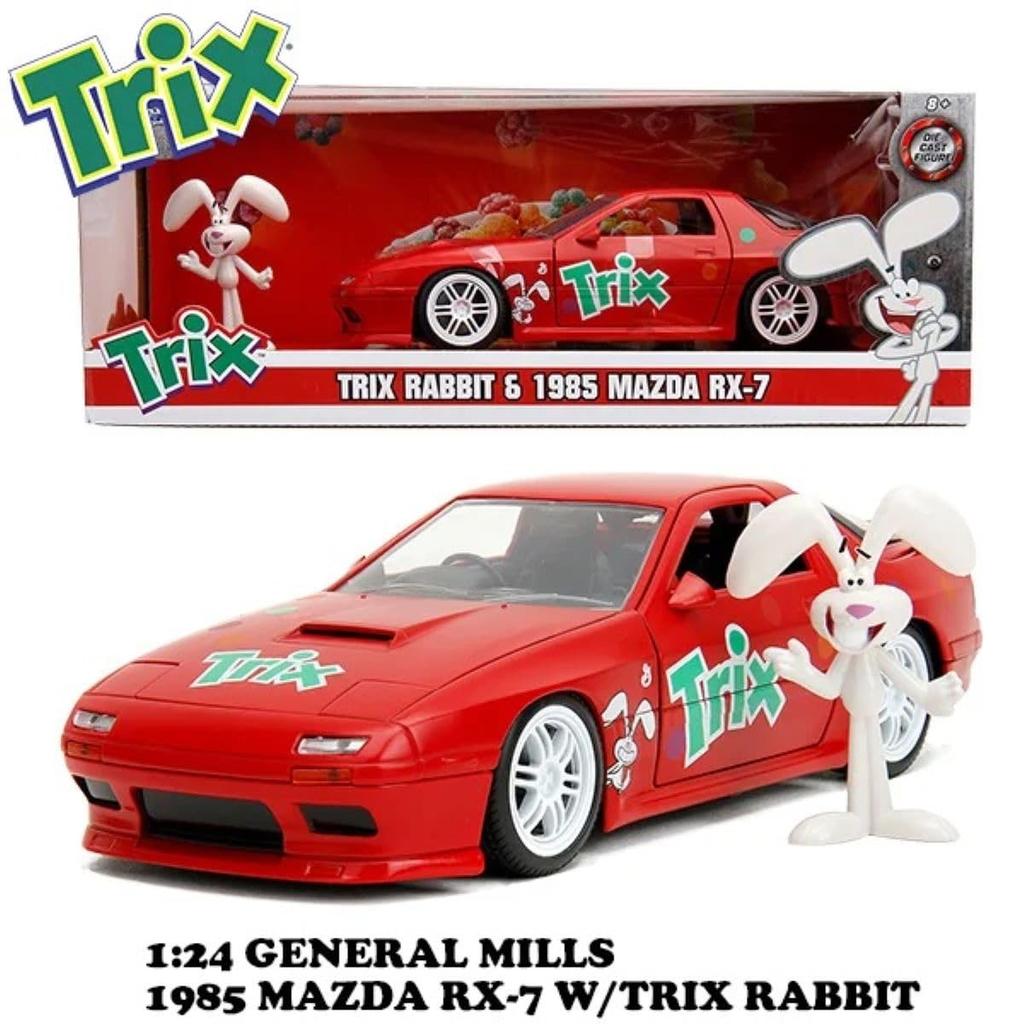 Jada Toys GENERAL MILLS 1985 MAZDA RABBIT Mini Car 124 RX-7 w/TRIX [Item]