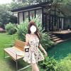 Sweet design French suspender dress women's summer floral skirt sweet A-shaped skirt