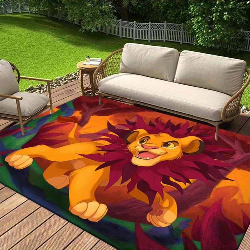 

1pc The Lion King Pattern Area Rug Soft Flannel Floor Mat for Living Room, Bedroom, Kitchen, Sofa Coffee Table Floor Mat, Machine Washable 60cm by 90cm