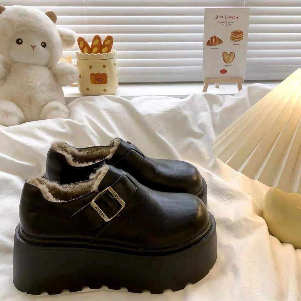 Warm and thickened snow boots for women's 2025 winter new muffin soles, fashionable and versatile thick-soled small velvet cotton shoes