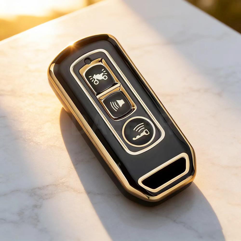 

3 Buttons Remote Key Case Cover for Honda Xadv 350 Forza 750 300 Sh 350 PCX Protector Auto Shell Fob Holder Accessories чорний