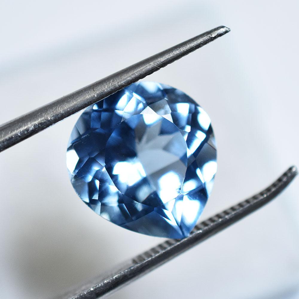 15.20 Ct Natural Blue Ceylon Sapphire Pear Cut Loose Gemstone For Gift