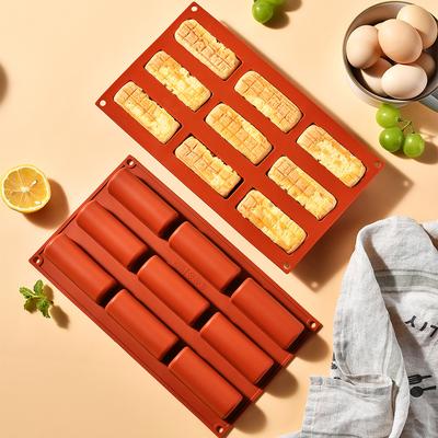 1pcs Nine Consecutive Silicone Cake Mold Baking Half Cylinder Long Silicone Mold DIY Pudding Chocolate Baking Molds