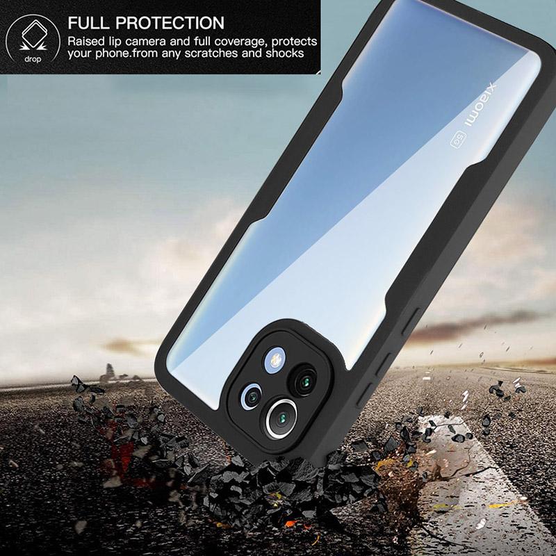 360° Protection Shockproof Case For Xiaomi 11 Pro 11 Lite Mi 11T Pro 11X 11I Funda Double Side Soft Silicone Clear Back Cover