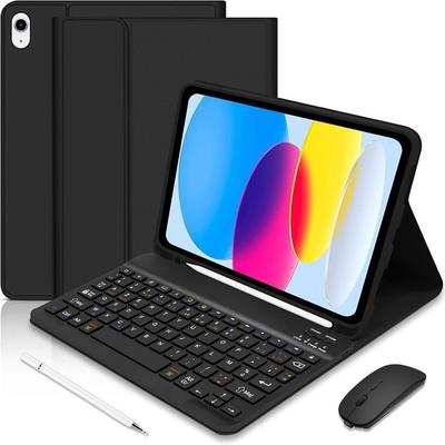 Tastaturhülle - BOOLING - Für iPad A16 - 11 Zoll - PU-Leder - Bluetooth - Stift und Maus enthalten