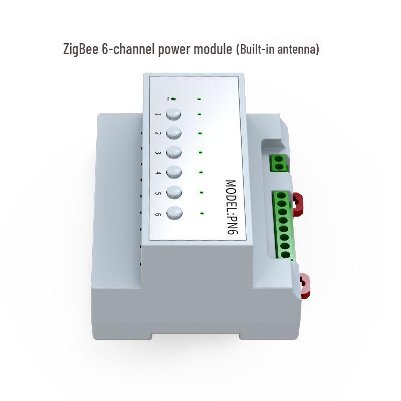 Zigbee Tuya WiFi 6-Channel On/Off Module for Hotel Room Control with Dry Contact Power Supply RCU Host.