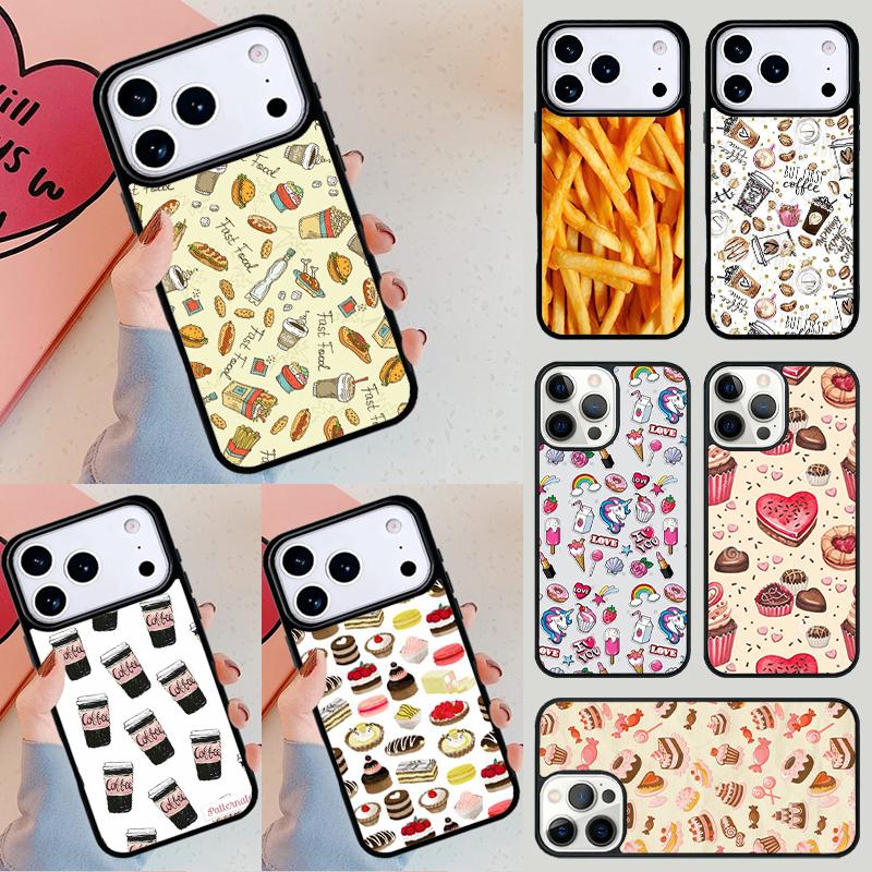 Chocolate Cakes Eclairs Sweet Phone Case For Apple iPhone 17 Air 16E 15 14 Plus 13 12 11 Pro Max Mini Funda Cover