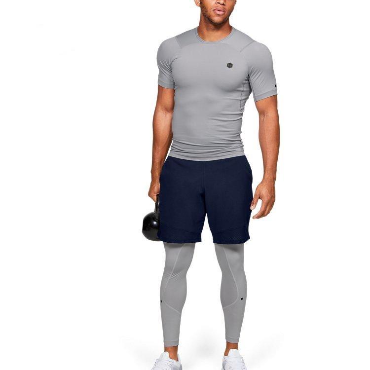 Men's Under Armour RUSH HeatGear Short Sleeve Gray 1353449-011