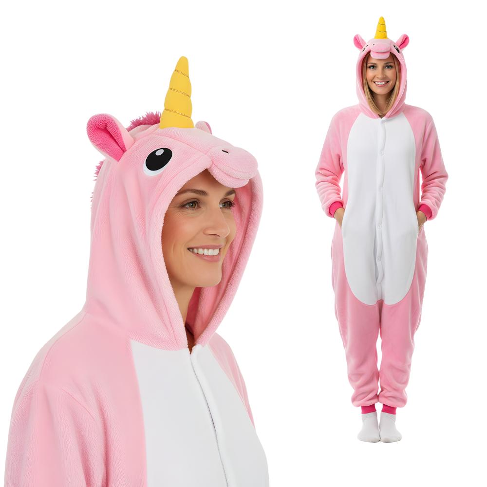 Pink Unicorn Kigurumi Onesie Costume XL: 175-185Cm