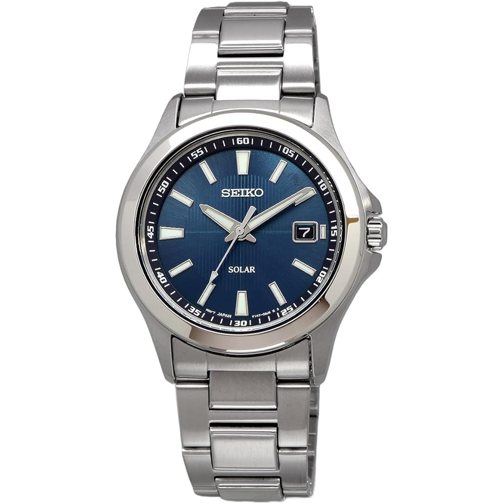 Seiko SEIKO Solar-Quarz-Uhr SBPN071 Silber Blau Herren [Inländisches Originalprodukt]
