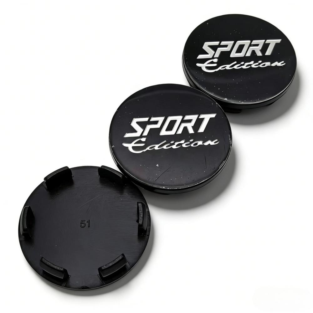 4pcs Sport Edition Logo Emblem Badge Car Wheel Center Caps 51MM Clips 46MM Rim Hubcaps Dust Cover Wheels Hub Cap Car Accessories