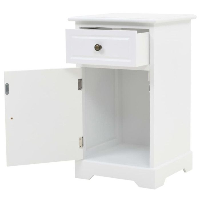 VidaXL Table de chevet MDF et Bois de pin 35 x 32 x 59 cm