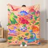 1 Flannel Throw Blanket Dinosaur World Fun Interactive 3 Shawl Blanket Nap Blanket Sofa Blanket Lightweight Soft Comfortable and W