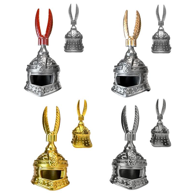 MOC Bausteine Mittelalter Ritter Soldat Actionfiguren Waffen Zubehör Schwert Speer Umhang Weste Helm Rüstung Geschenk Spielzeug Stein