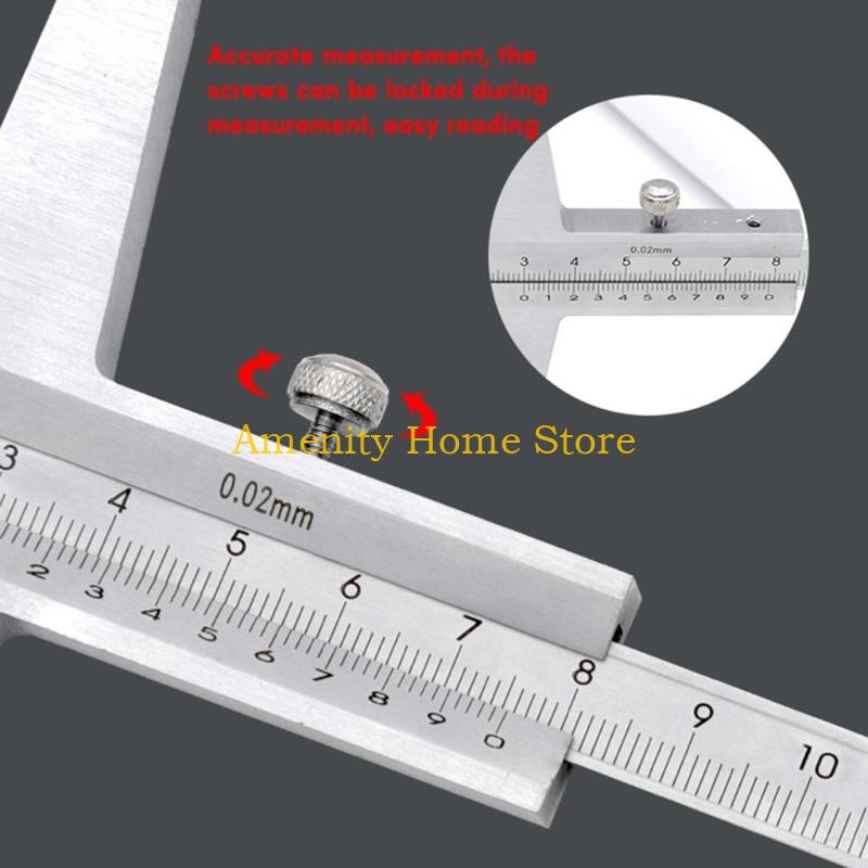

F26C Depth Vernier Caliper Measure Tool for Step Deep MicrometerGauge 0.02mm Accuracy CN