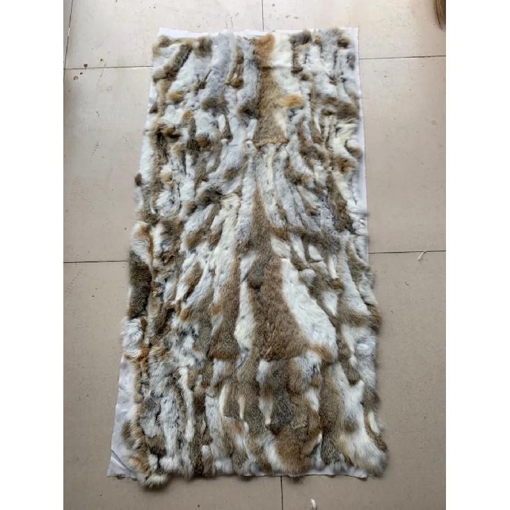 Natural real genuine rabbit Fur Blanket