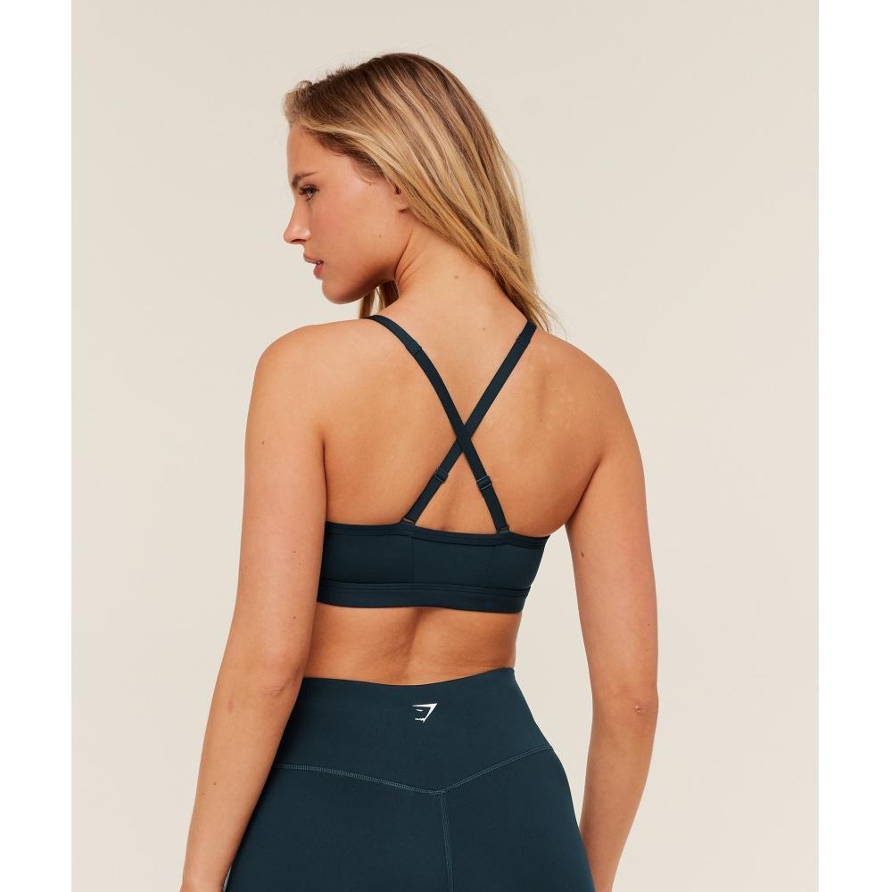 Gymshark Ruched Sports Bra Deep Petrol Blue B2a7a Udrl