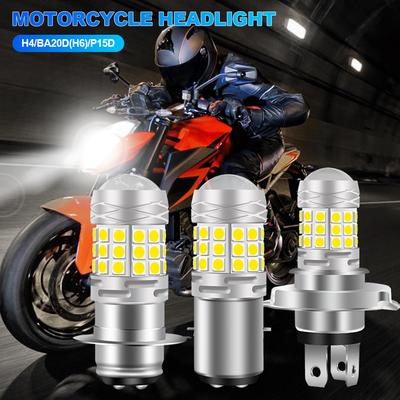 H4 Led Motocykl Reflektor LED BA20D H6 P15D Lampa LED Moto Światła mijania/drogowe Żarówki LED Lampa Motocykl Światła Przeciwmgielne 12V 6000K Biały