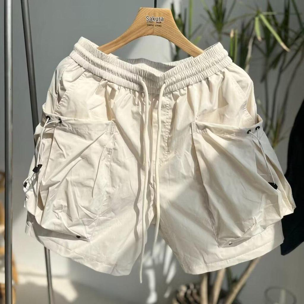 Men's Quick-Dry Functional Wide-Leg Work Shorts with Mesh Lining