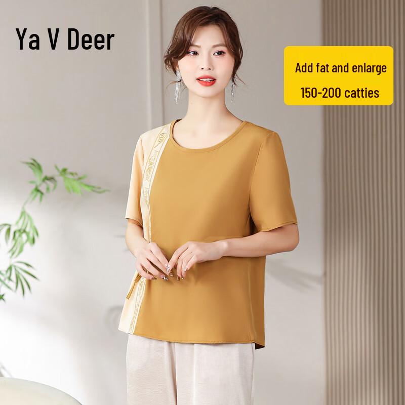 

Yalu Women s Loose-Fit Floral Short-Sleeve T-Shirt 3XL