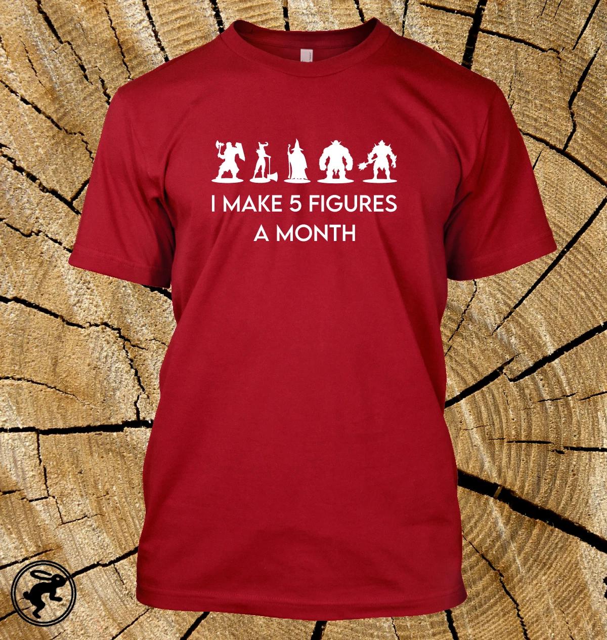 I make 5 figures a month T Shirt Funny Geek Nerd Tee in 12 Colours XL