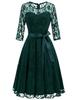 Dressy Star Lace Party Air Conditioning Ribbon Perfect for and Special Dark Size M Women's Dress, Knee-Length, 3/4 Sleeves, Lined, Safe, Attachment,