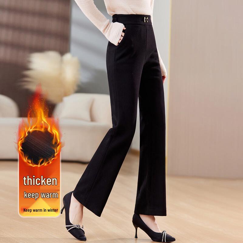 Pasit Women s Elegant Flared Winter Casual Pants 3XL