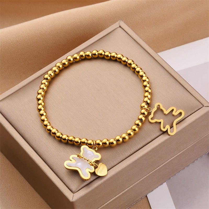 Fashion Cross-Border Hot Titanium Steel Bracelet Korean Style Fashion All-Match Elegant Titanium Steel No Fading Bracelet Women's Bracelet