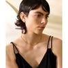 Yhpup 4 Layered Stainless Steel Thin Chain Chic Choker Neck Necklace for Women Gold Color 18K PVD Statement Waterproof Jewelry