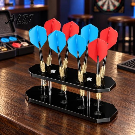Professional Dart Accessory Acrylic Display Stand, 8 Caapcity Oblique Design Organizer, Space Desktop Rack Saving Storage for Game Room