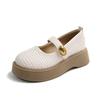 French shallow single shoes women's summer with skirt small leather shoes 2025 super hot new one-pedal Mary Jane loafers