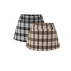 Retro Plaid Low-Waist A-line Skirt - Autumn/Winter Hip-Hugging Style for Women