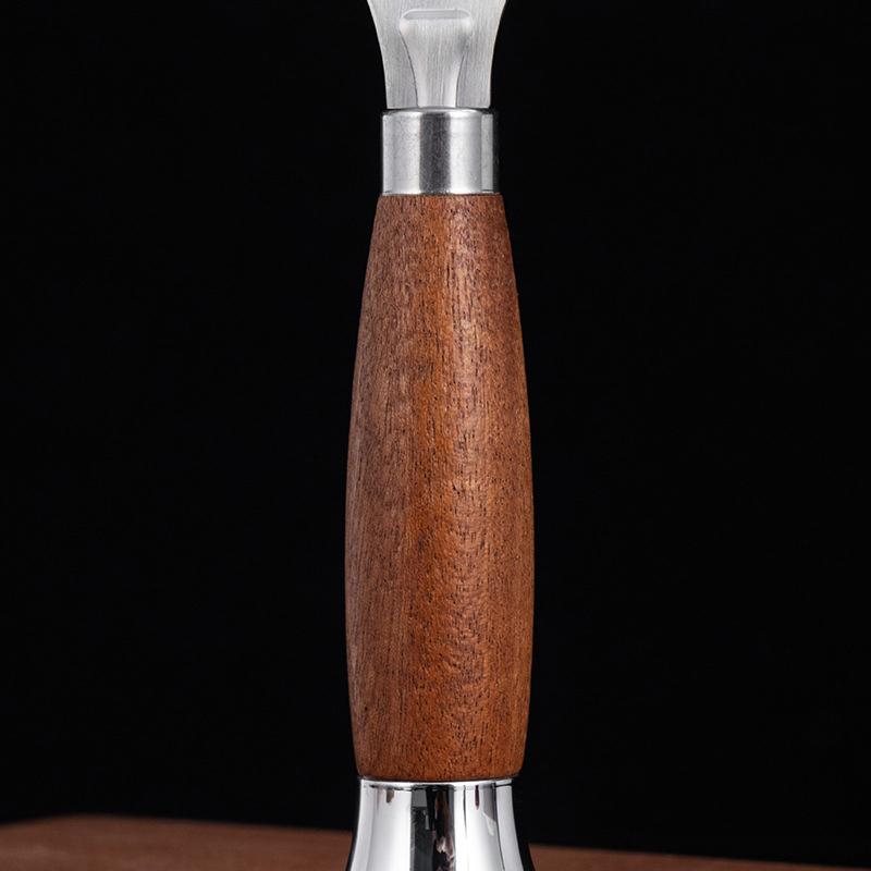 Reislöffel aus Edelstahl Antihaft-Reispaddel Schöpflöffel Großes stehendes Design Servierlöffel Metall-Küchenlöffel mit Holzgriff