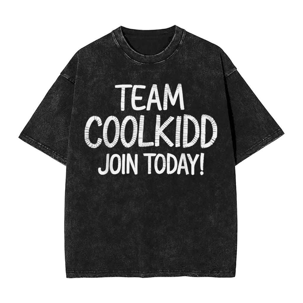 Funny Funny Quote Team C00lkidd Join Today Forsaken T-Shirts Men Pure Cotton Washed T Shirt Short Sleeve Tees Plus Size Clothes
