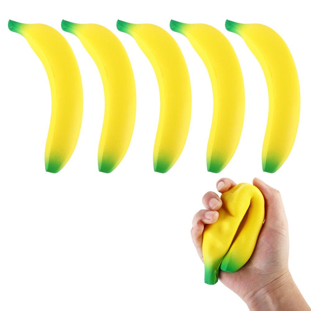 Simulation Banane Banane Quetschspielzeug Langsam aufsteigendes Quetsch-Kneifspielzeug Entspannungsspielzeug Kinderspielzeug