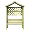 VidaXL Garden Pergola with Roof and Bench Impregnated Pine Wood