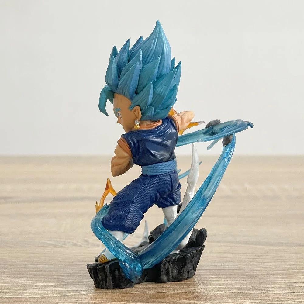 11CM DRAGON BALL Z ANIME CHARACTER Q VERSION VEGETA ACTION DOLL SERIES COLLECTION MODEL TOY SUITABLE FOR CHILDREN S Round Sensory Durable Elastic
