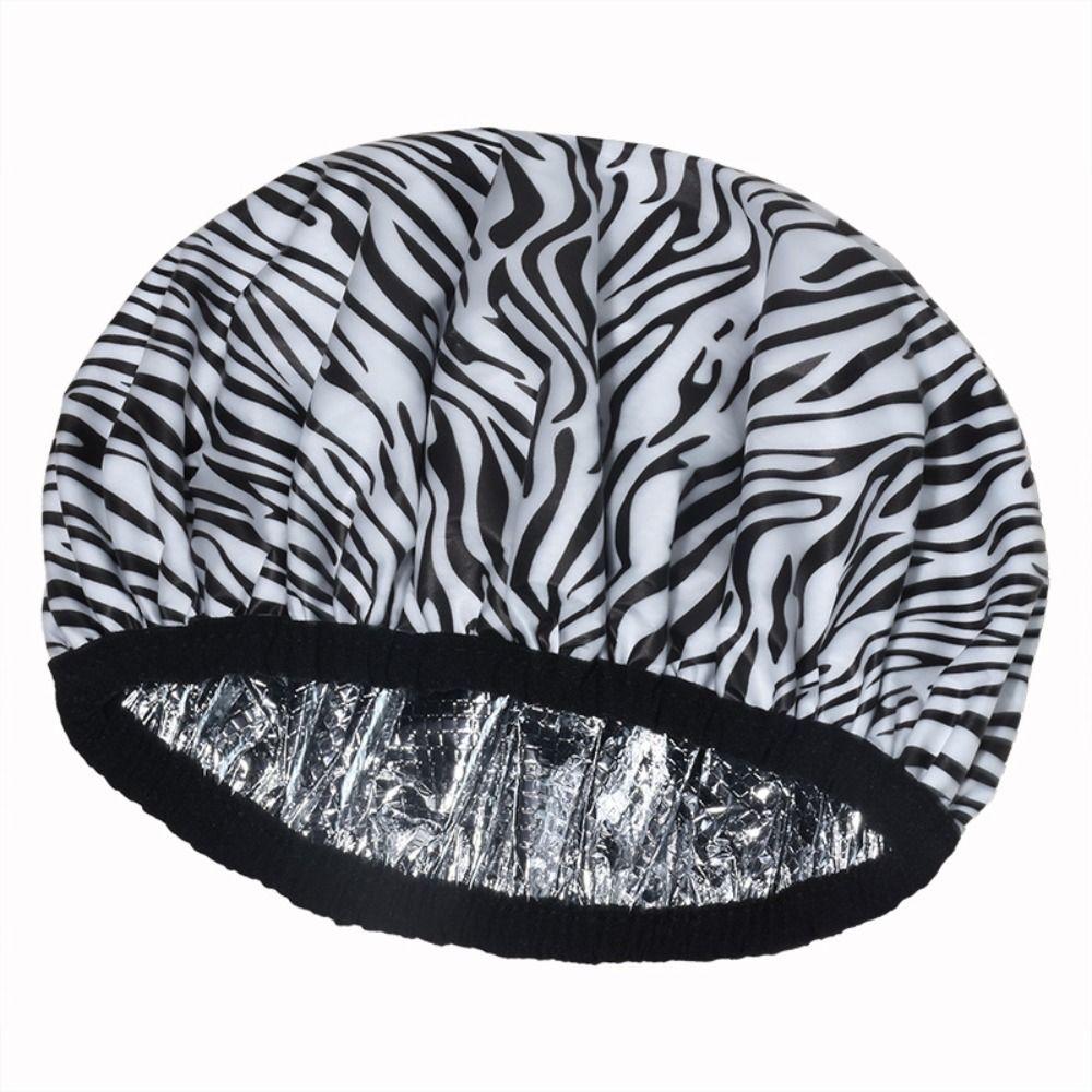 Thickened Self-heating Tin Foil Hat Shower Cap Smooth Hair Oil Baking Cap  Hair Salon