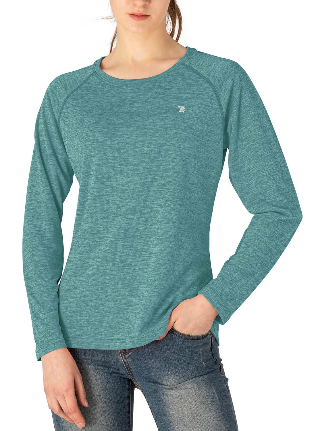 

Футболка с длинным рукавом для тенниса Crew Быстрый Длинный Крой и Бег Фитнес УФ Летний Зеленый [Gopune] Женщины, Одежда, Шея, Сушка, Футболка, Сшитая, Эластичная, Тонкая,