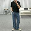 Retro Washed Straight Jeans Men's Summer Loose Overalls Korean Version Trendy Cleanfit Pants