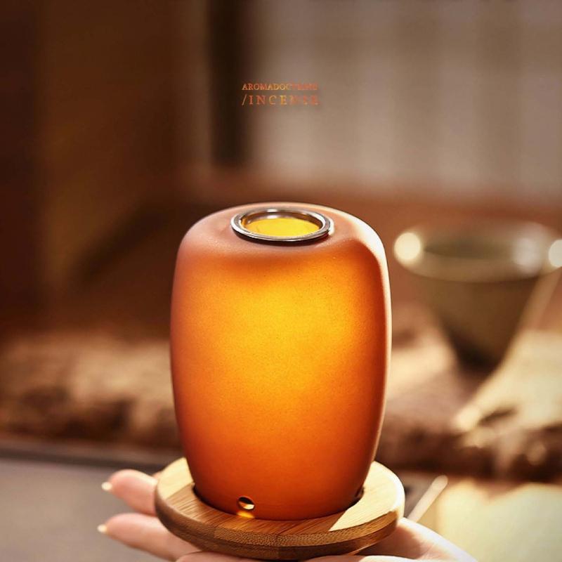 

Crystal Colored Glaze Candle Heater Sandalwood OUDH Home Fragrance Incense Burner 1260° Temper High Quality Home Decor Ornaments